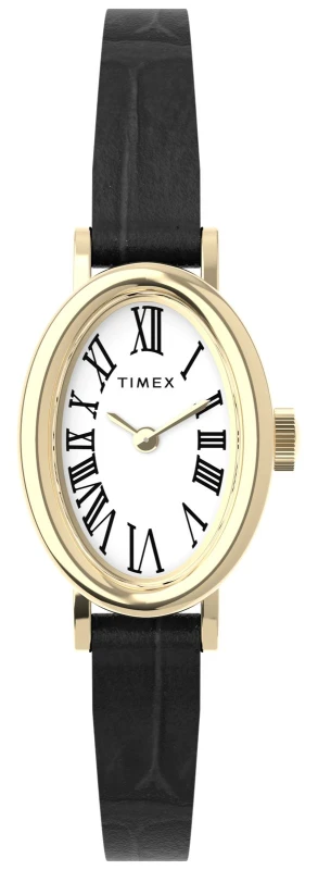 Image of Timex TW2W78300 Cavatina (19mm) White Dial / Black Leather Watch