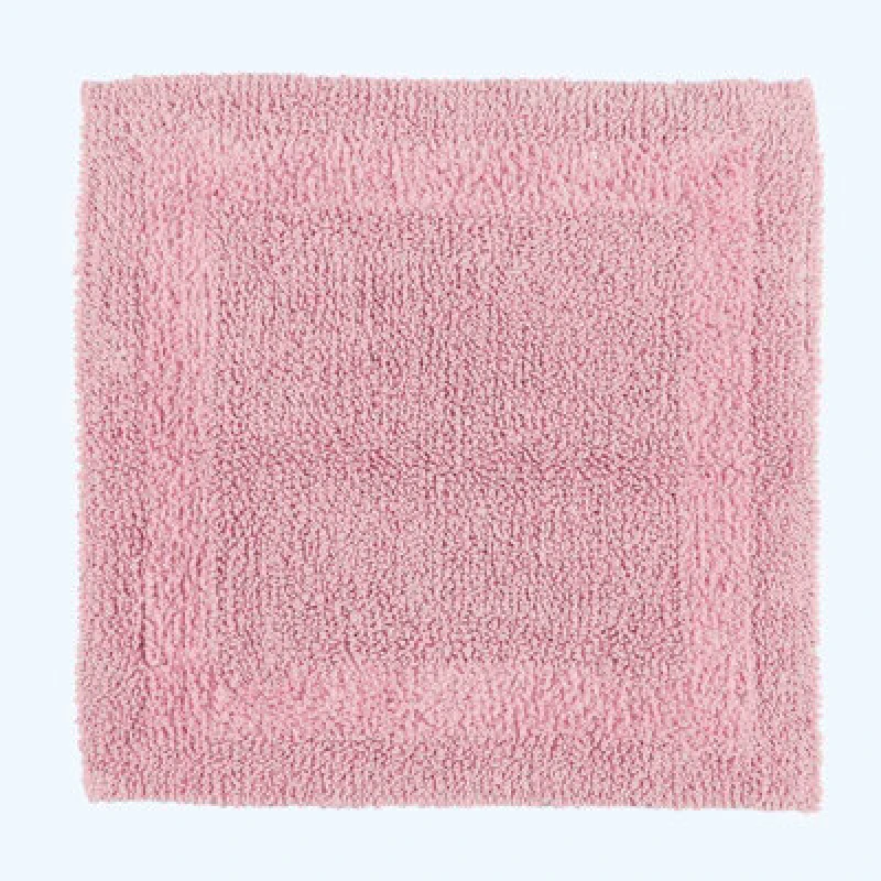 Image of Homescapes Luxury Reversible Cotton Shower Mat - Blush Pink