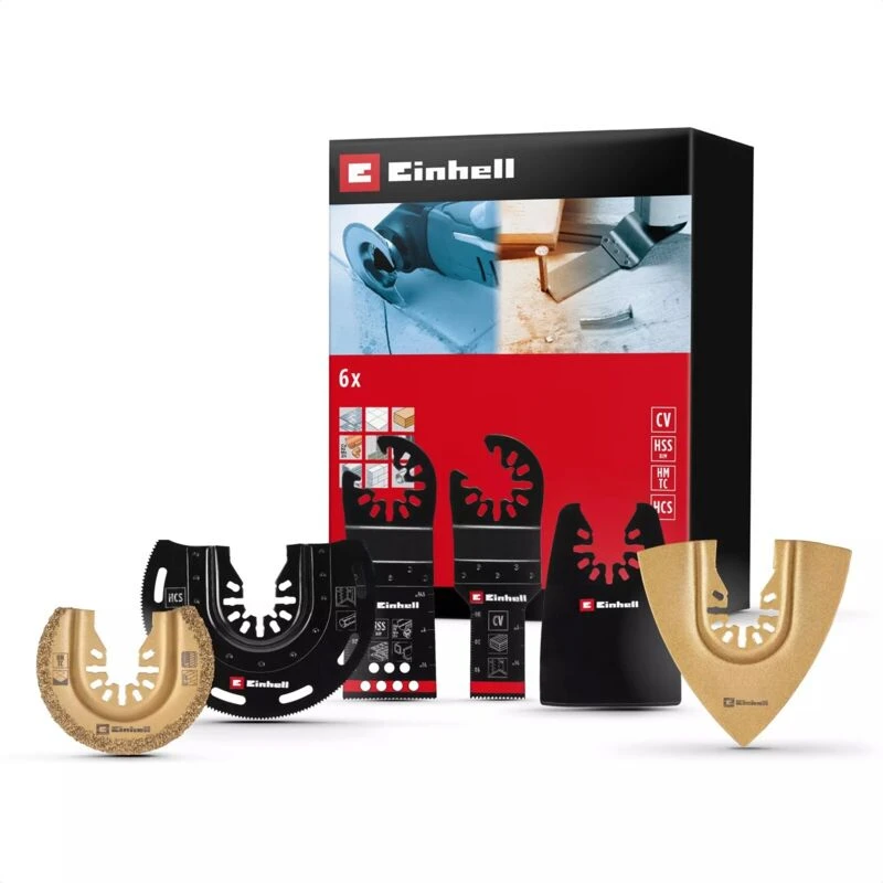 Image of Einhell 6 Piece OIS Oscillating Multi Tool Accessory Set 49708106