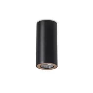 Image of Pipe 1 Light Round Surface Mounted Downlight Light Black, Gold, GU10