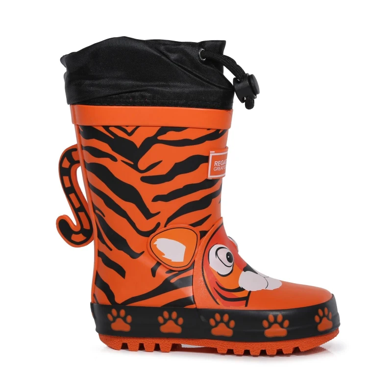 Image of Regatta Kids Mudplay Animal Wellies Blazeoratigr female C2
