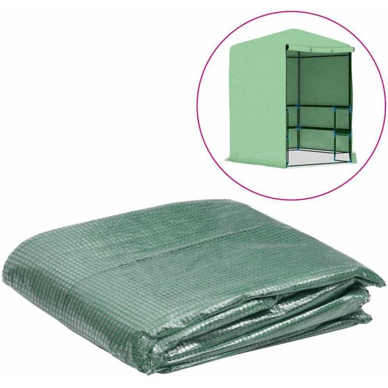 Image of VIDAXL Vidaxl - Greenhouse Replacement Cover (6.5025 m²) 255x255x194cm Green 8720286414477