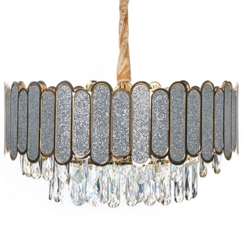 Image of Beliani Chandelier Aguarico Glass Brass