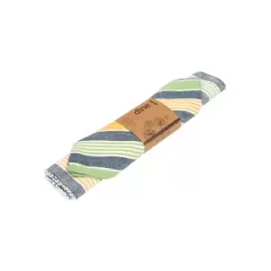 Image of Dexam - Sintra Recycled Cotton Striped Napkin and Placemat Set Blue