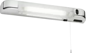 Image of LED Shaver Light with Dual USB Charger - Chrome 230V IP20 6W