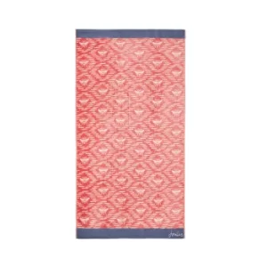 Image of Joules Bee Geo Bath Sheet, Coral