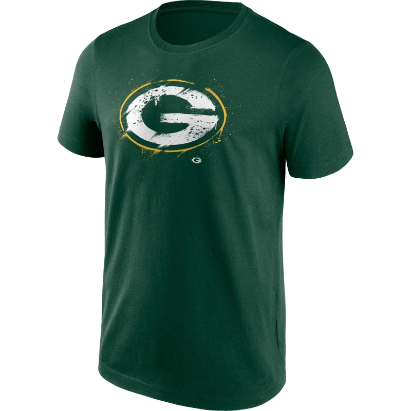 Image of NFL Splatter Tee Unisex Adults Licensed Short Sleeve Performance T-Shirts Small Green 58919215350
