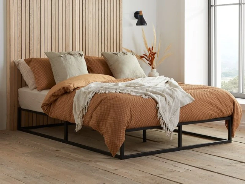 Image of Birlea Soho Platform 5ft King Size Black Metal Bed Frame
