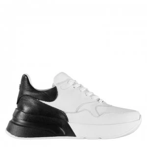 Image of M by Moda Chunky Benson Trainers - WHITE/BLACK