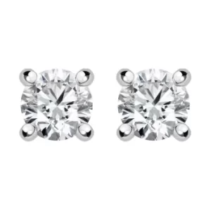 Image of 18ct White Yellow Gold 0.55ct Diamond Solitaire Stud Earrings