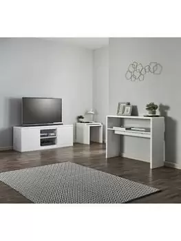 Image of Lloyd Pascal Brooke Compact Console With Gloss Shelf