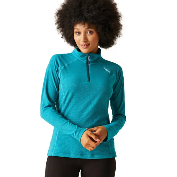 Image of Regatta Womens Montes Half Zip Lightweight Microfleece Top 10 - Bust 34' (86cm) Moroccan Blue RWA240-4VK-10