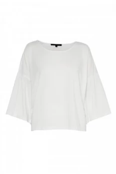 Image of French Connection Hetty Flare Sleeve T Shirt White