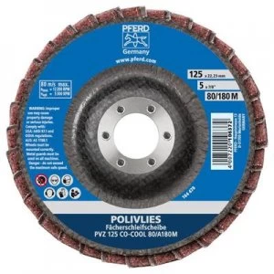 Image of PFERD 44695112 Polishing fleece-serrated washer PVZ 125 CO-COOL 80/A 180 M Diameter 125mm 5 pc(s)