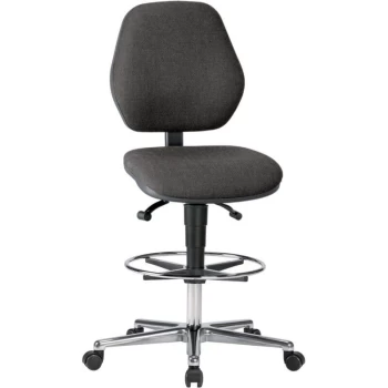 Image of Movable Counter Chair with Footring - Black