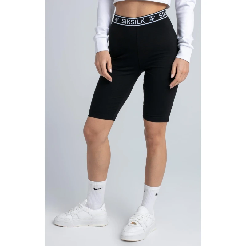 Image of SikSilk Essentials Tape Cycle Shorts - Black 8