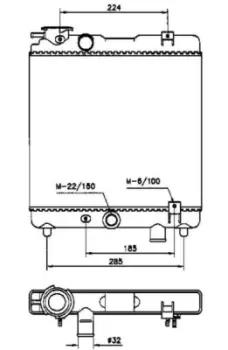 Image of NRF 58659 Engine Cooling Radiator Aluminium Mechanically jointed cooling fins