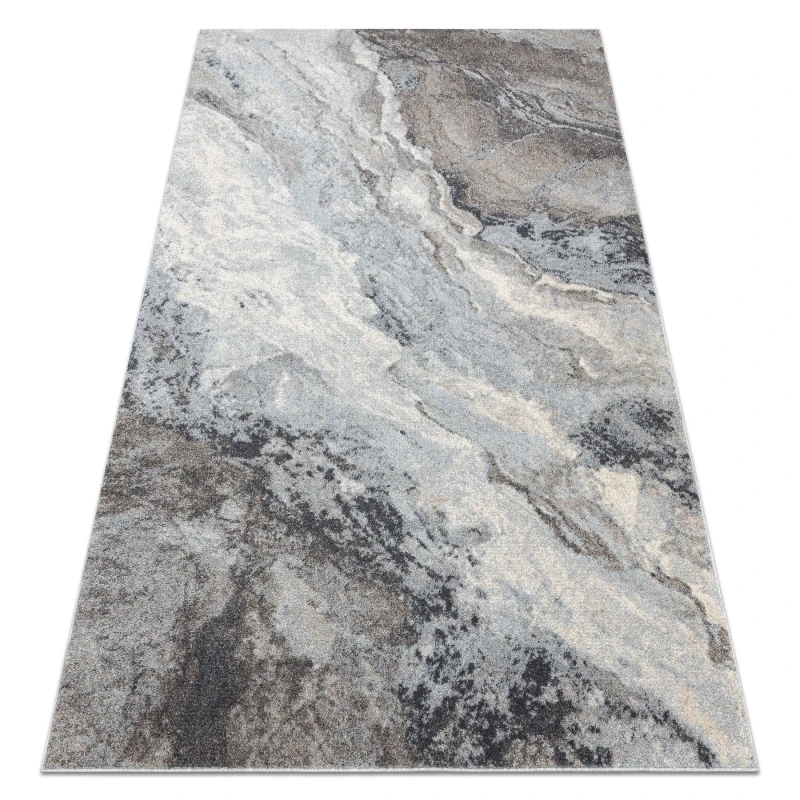 Image of RugsX Carpet Fusion 9613 Light Grey / Dark Grey - Marble, Modern, Abstract 140X190 Cm