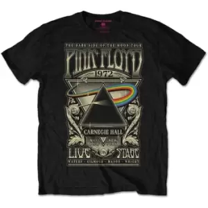 Image of Pink Floyd - Carnegie Hall Poster Unisex X-Small T-Shirt - Black