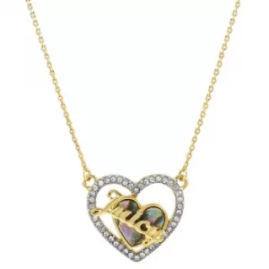Image of Ladies Juicy Couture Gold Plated Mother Of Pearl Heart Necklace