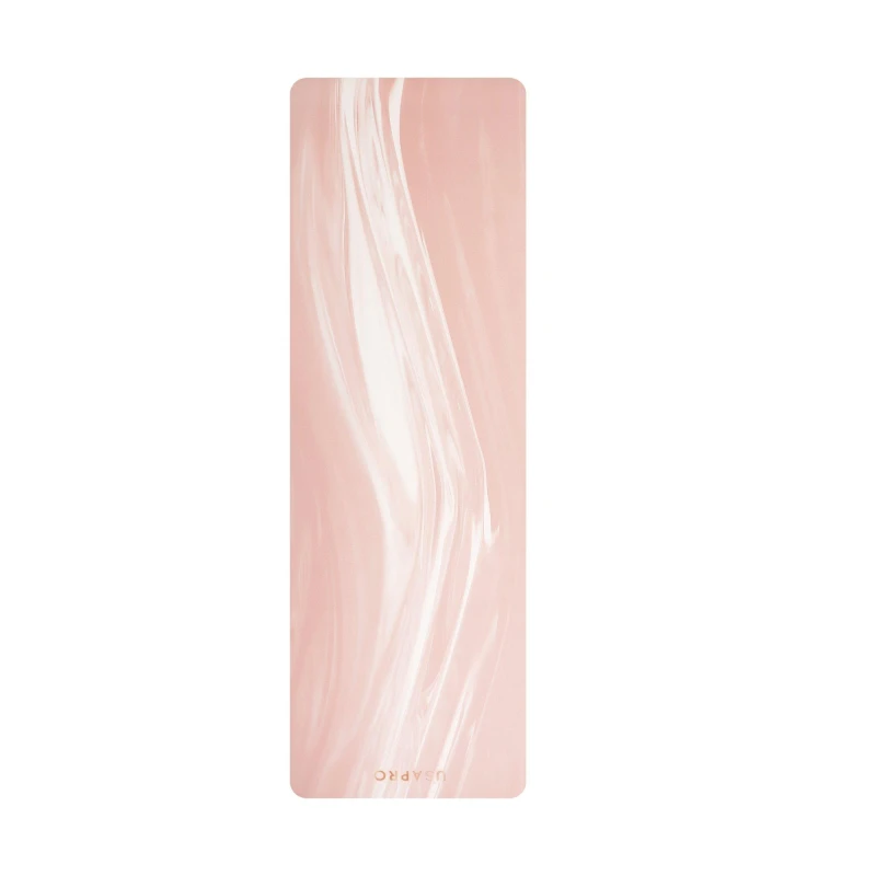 Image of USA Pro Ultra-Thin Natural Rubber Yoga Mat Pink marble unisex One Size