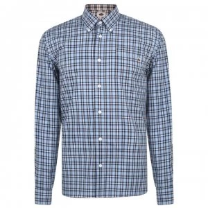 Image of Pretty Green Leon Check Shirt - White/Navy