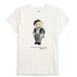 Image of Polo Ralph Lauren Polo Ralph Lauren Tux Bear Short Sleeve T-Shirt Womens - Cream