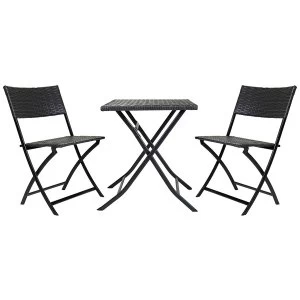 Image of Charles Bentley Amalfi 2-Seater Rattan Folding Bistro Set