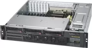 Image of CSE-825MBTQC-R802LPB - Rack - Server - Black - ATX,EATX - 2U - HDD - LAN - Power - Power fail - System