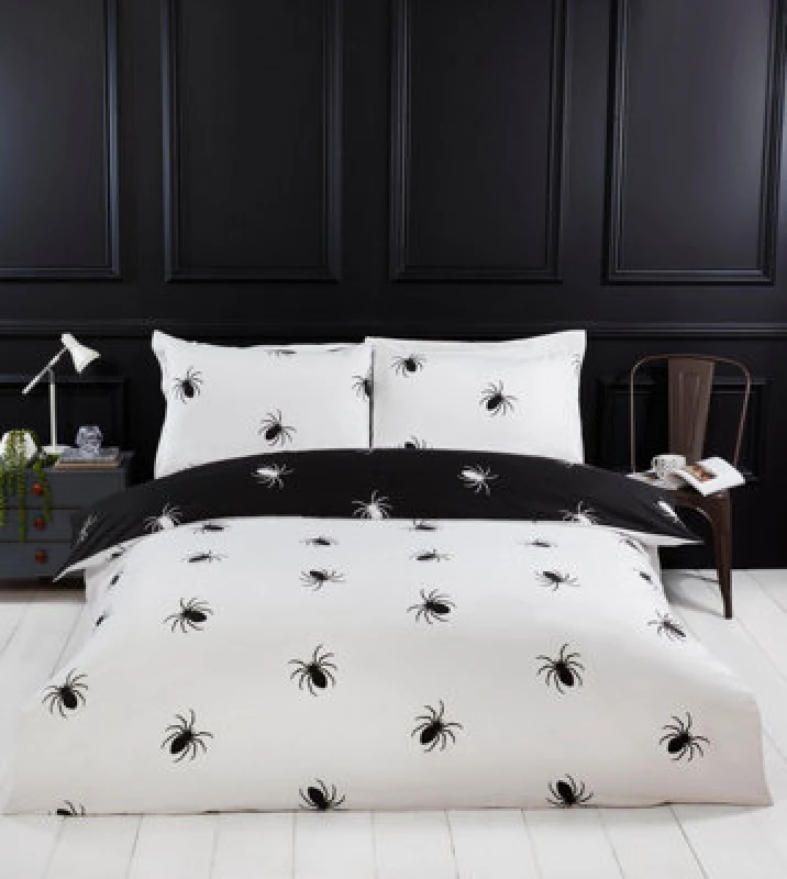 Image of Rapport Home Black Spider Mf Duvet Set Single Multi