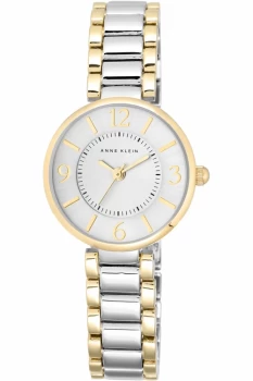 Image of Anne Klein White And Two Tone 'Danielle' Watch - AK/1871SVTT
