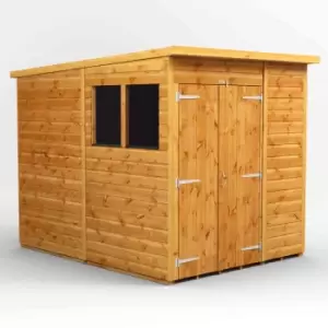 Image of Power 6' x 8' Pent Double Door Garden Shed