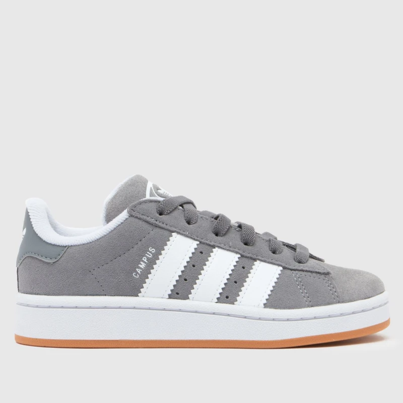 Image of adidas grey campus 00s Junior trainers Grey/white UK 11