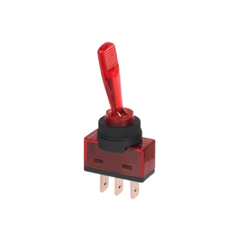 Image of Maplin Illuminated Toggle Switch - Red