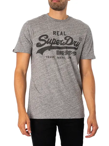 Image of Superdry Vintage Logo T-Shirt Athletic Grey Marl S