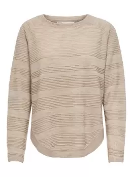 Image of ONLY Texture Knitted Pullover Women Beige