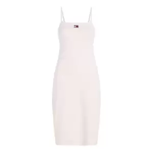 Image of Tommy Jeans Tjw XS Badge Tie Back Midi Dress - Pink