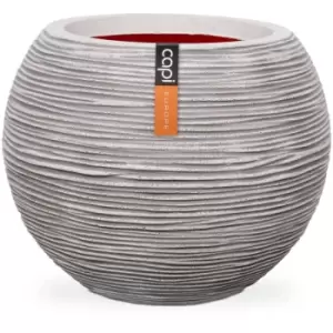 Image of Vase Nature Rib Ball 62x48cm Ivory KOFI271 Capi White