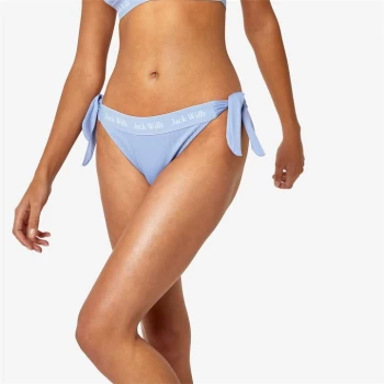 Image of Jack Wills Eco Taped Tie Side Bikini Bottoms - Soft Blue