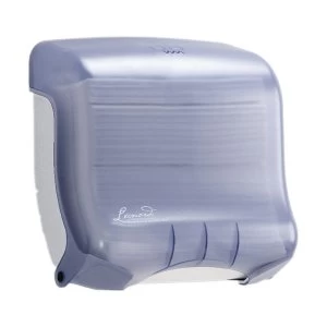 Image of Leonardo Small Blue M Fold Hand Towel Dispenser 500 Sheet Capacity DSH