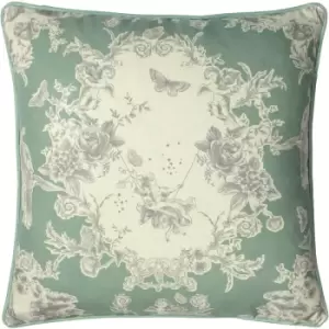 Image of Paoletti - Burford Floral Cushion Sage - Sage