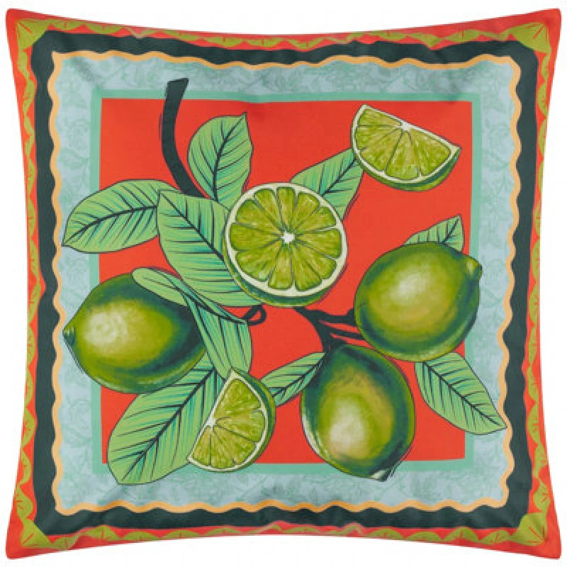 Image of Furn. Anemone Limes Printed Filled Outdoor Cushion Multicolour 45 X 45Cm, Multi 5.03E+12