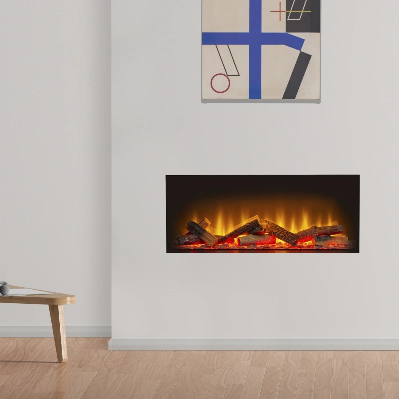 Image of Acantha Aspire 75 Fully Inset Media Wall Electric Fire 24405