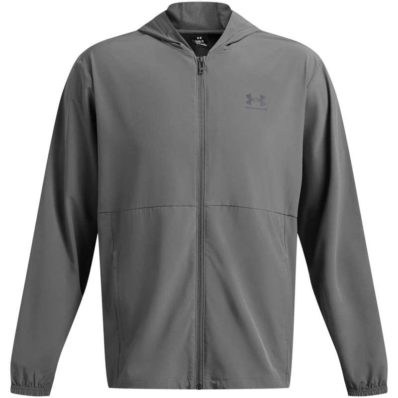 Image of Under Armour Mens Vibe Woven Windbreaker Gray male M