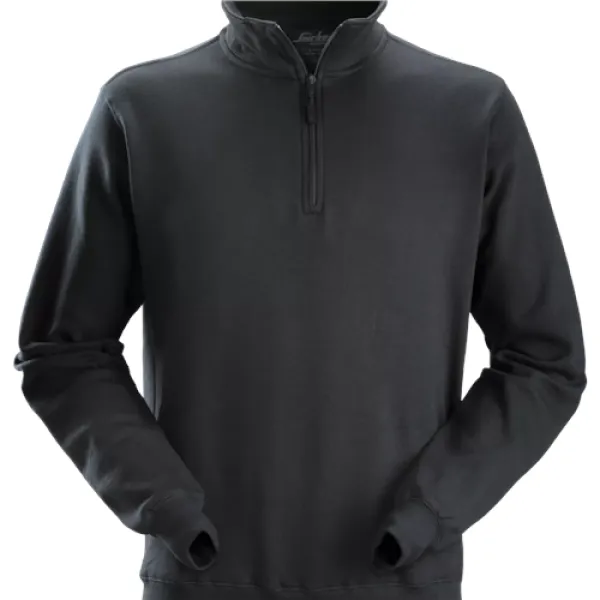 Image of Snickers 1/2 Zip Sweatshirt - Black - L