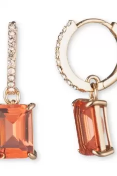 Image of Ladies Lauren Ralph Lauren Pave Stone Huggie Drop Earrings 14G00303