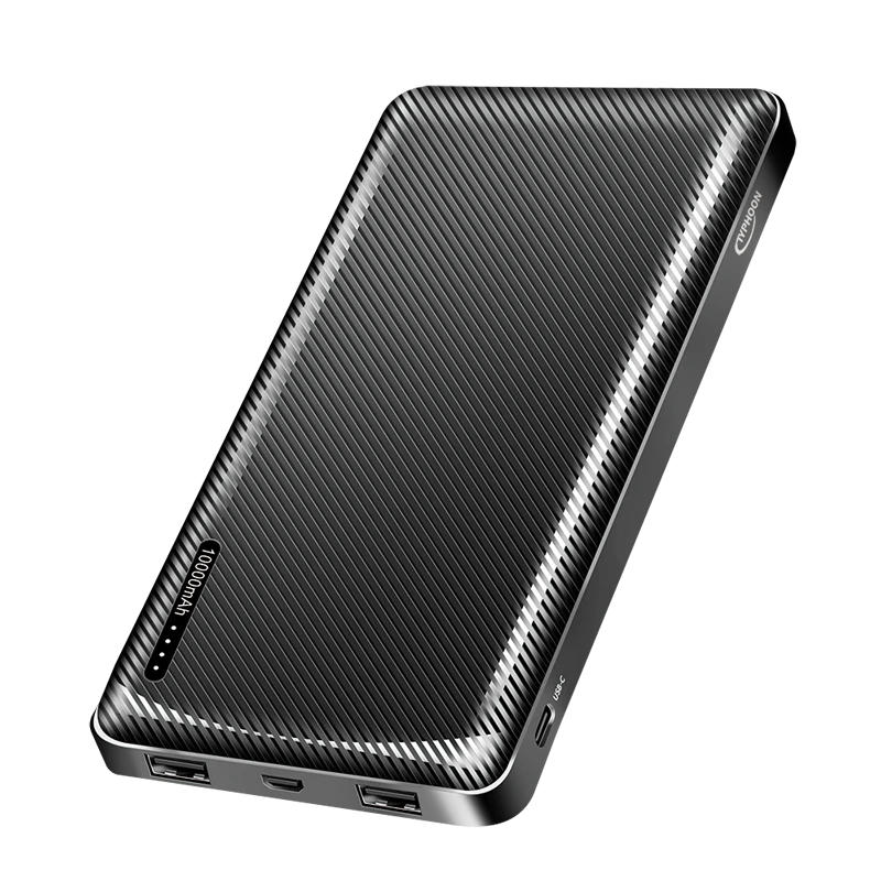 Image of LogiLink Typhoon Mobile Power Bank. LiPo. 10.000 mAh. black