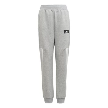 Image of adidas Future Icons 3-Stripes Tapered-Leg Joggers Kids - Medium Grey Heather / White