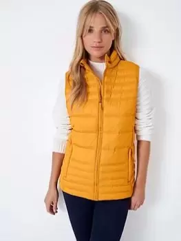 Image of Crew Clothing Lightweight Gilet - Yellow, Yellow, Size 10, Women