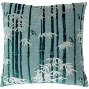 Image of Paoletti Anji Cushion Cover (One Size) (Teal) - Teal